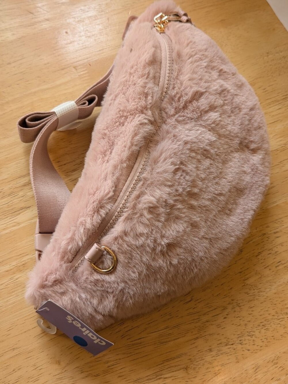 Claire’s Fuzzy Pink Belt Bag / Fanny Pack – NWT